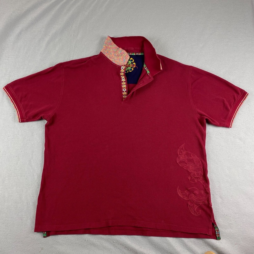 Robert Graham mens Polo Shirt 3XL XXXL Embroidered design Limited edition
